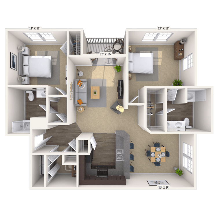 Floorplan image of unit 05512