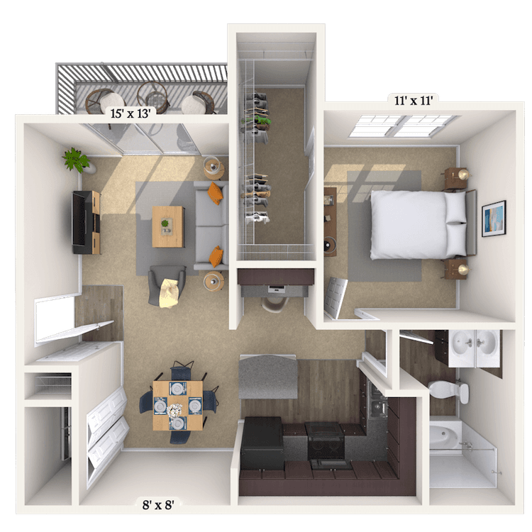 Floorplan image of unit 08834
