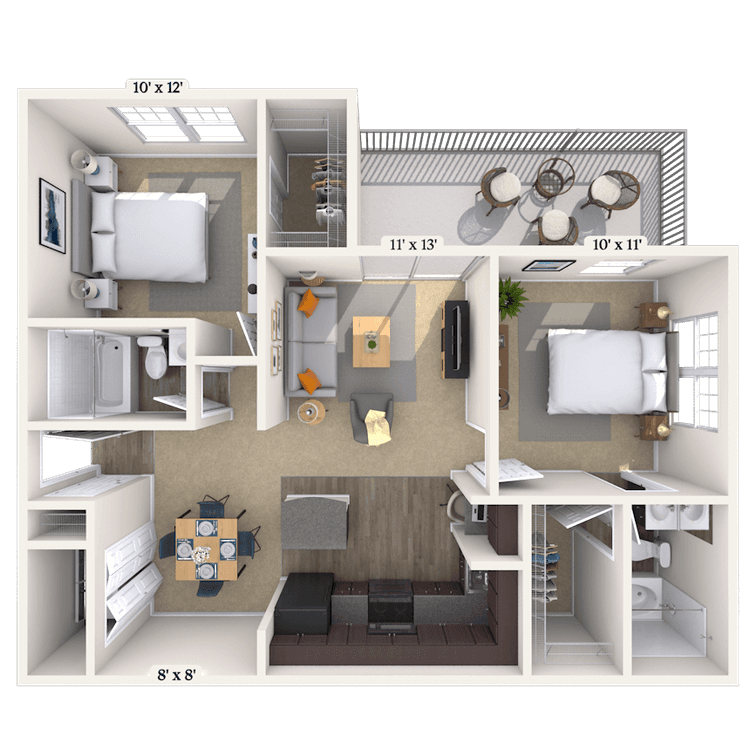 Floorplan image of unit 08822