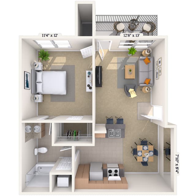 Floorplan image of unit 03313