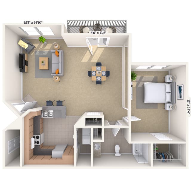 Floorplan image of unit 111137