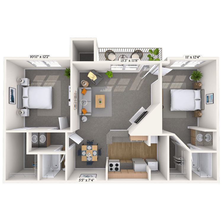 Floorplan image of unit 111116