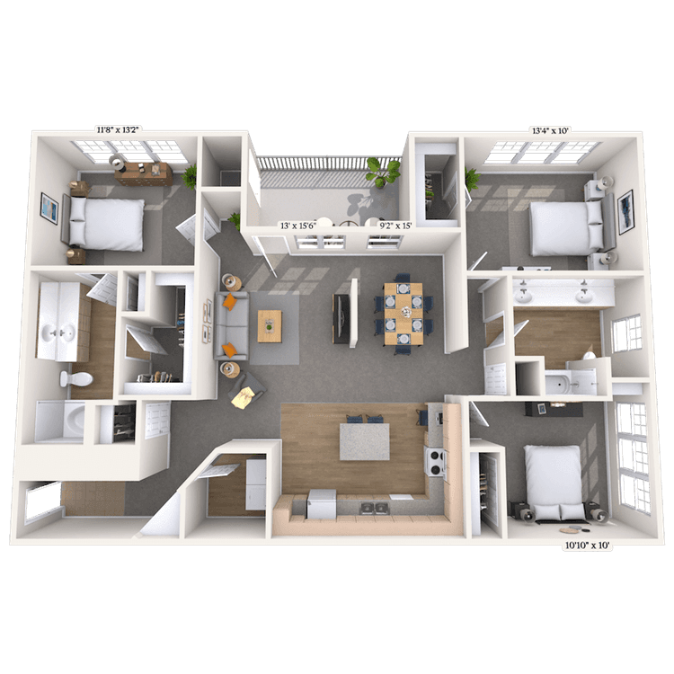 Floorplan image of unit 04418