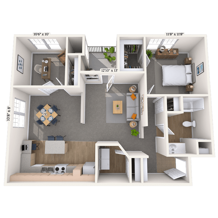 Floorplan image of unit 07727