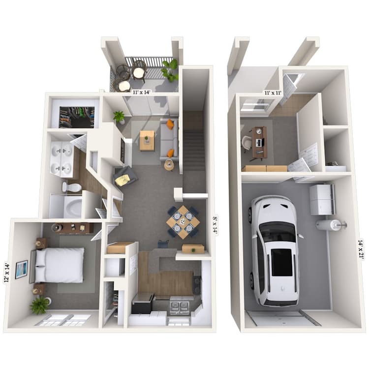 Floorplan image of unit 004408