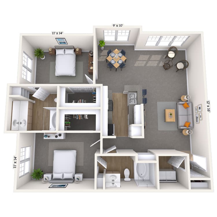 Floorplan image of unit 006633