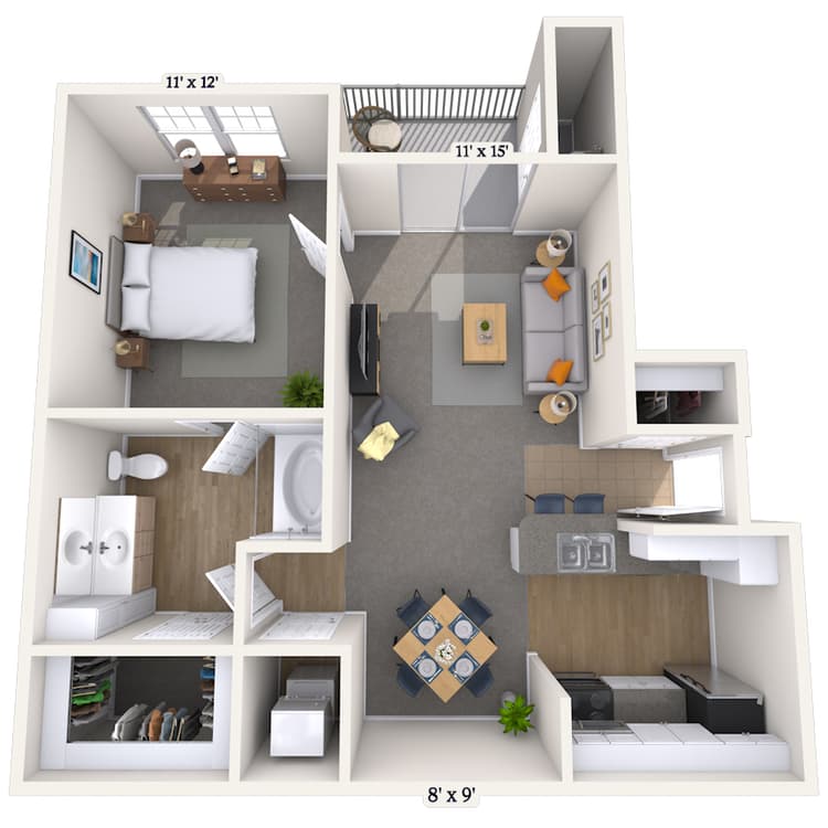 Floorplan image of unit 007717