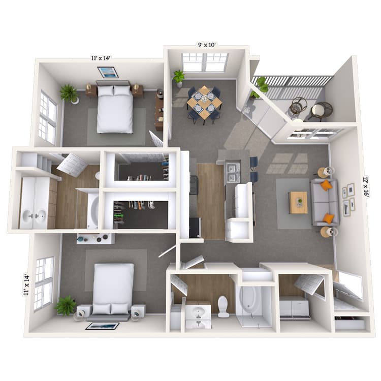 Floorplan image of unit 007731