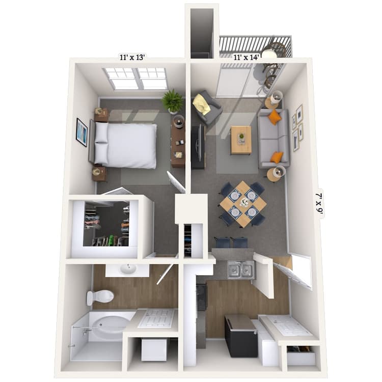 Floorplan image of unit 009922