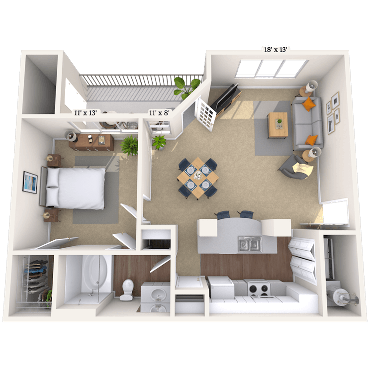 Floorplan image of unit 001108
