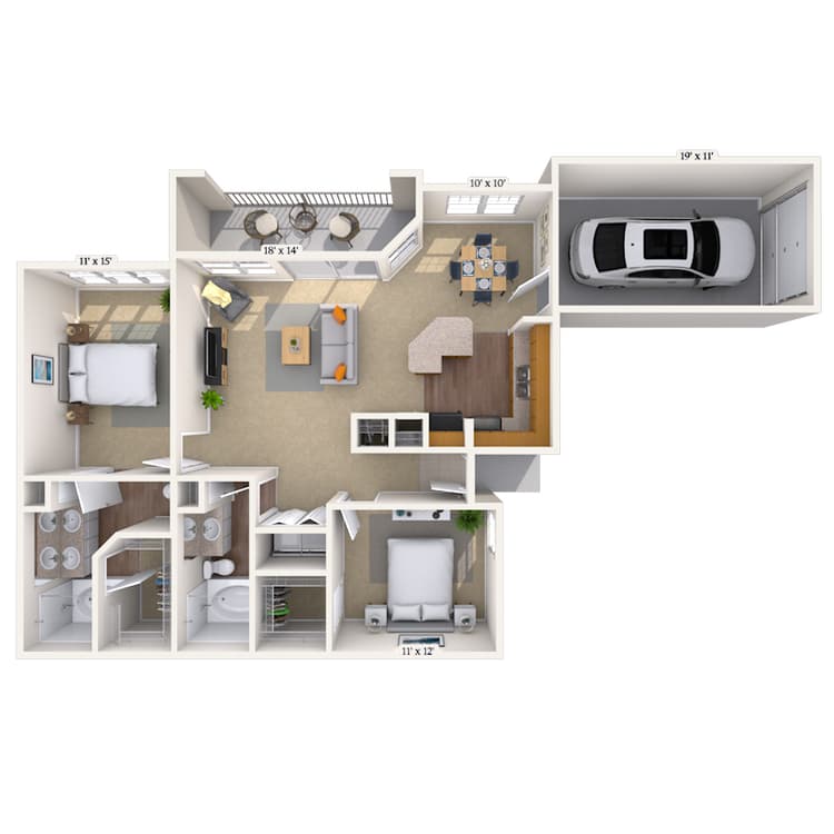 Floorplan image of unit 02218