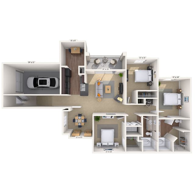 Floorplan image of unit 9201