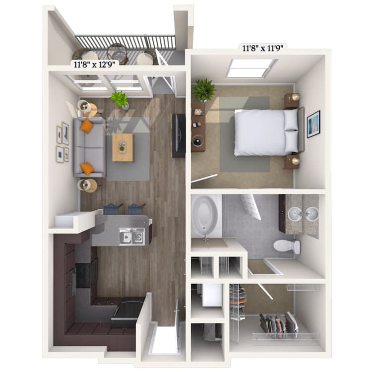Floorplan image of unit 1309