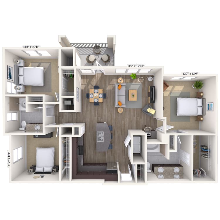 Floorplan image of unit 8201