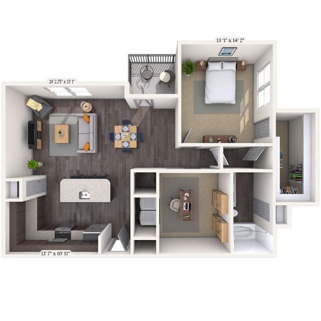 Floorplan image of unit 507