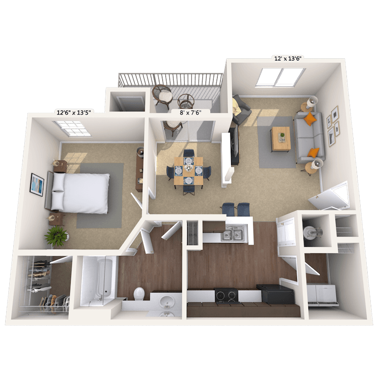 Floorplan image of unit 111126