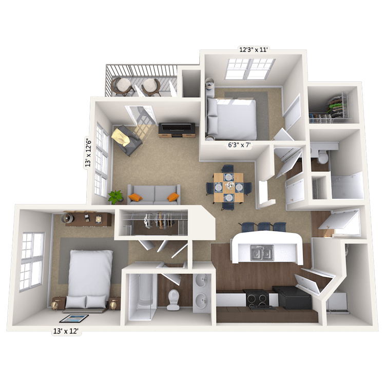 Floorplan image of unit 040421