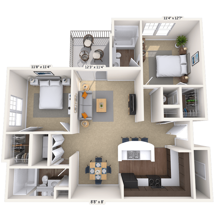 Floorplan image of unit 080827