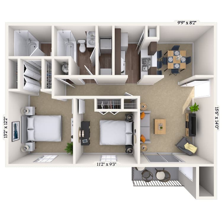Floorplan image of unit 01160