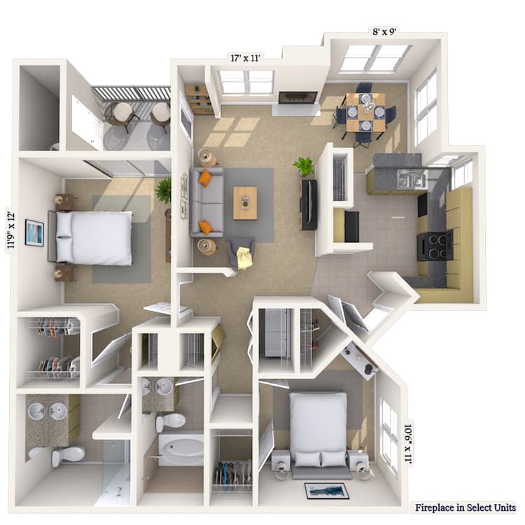 Floorplan image of unit 011052