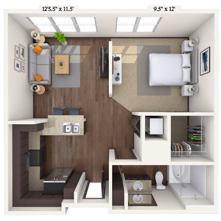 Floorplan image of unit 4051