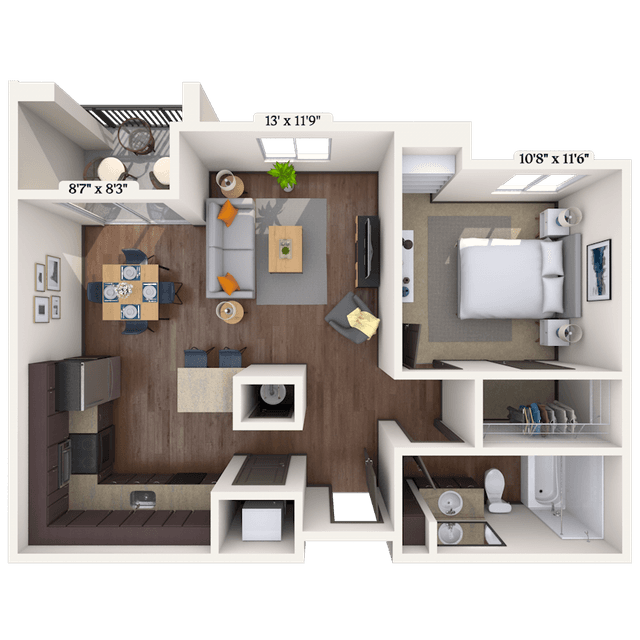 Floorplan image of unit 3024