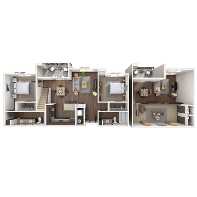 Floorplan image of unit 4040