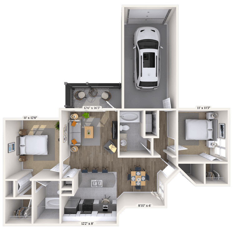 Floorplan image of unit 0116-107