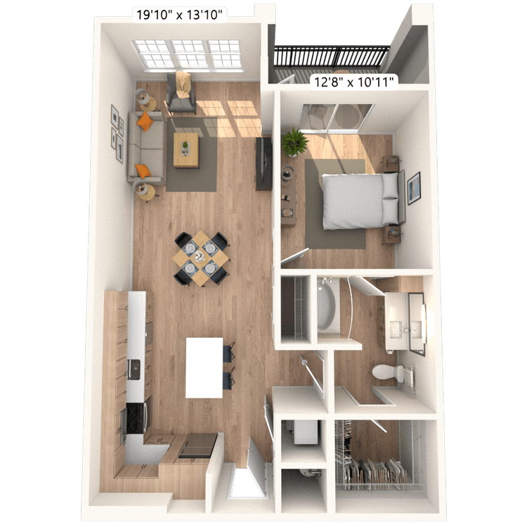 Floorplan image of unit 34204