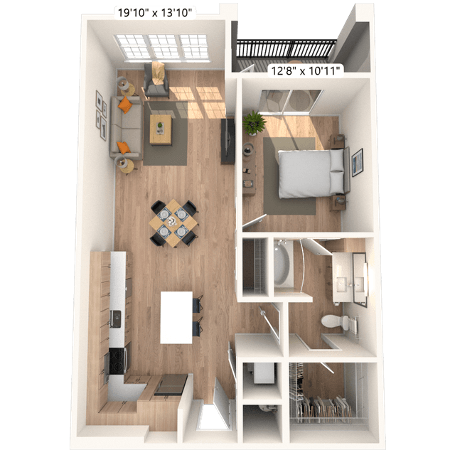 Floorplan image of unit 33110