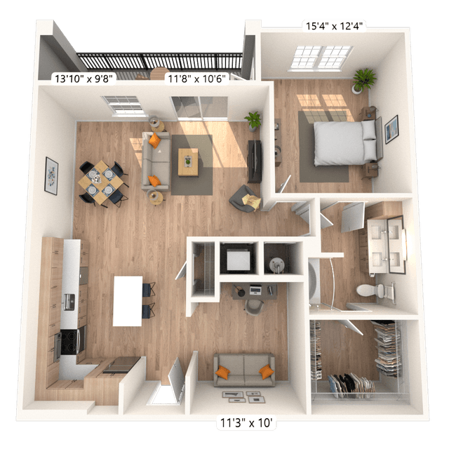 Floorplan image of unit 37206