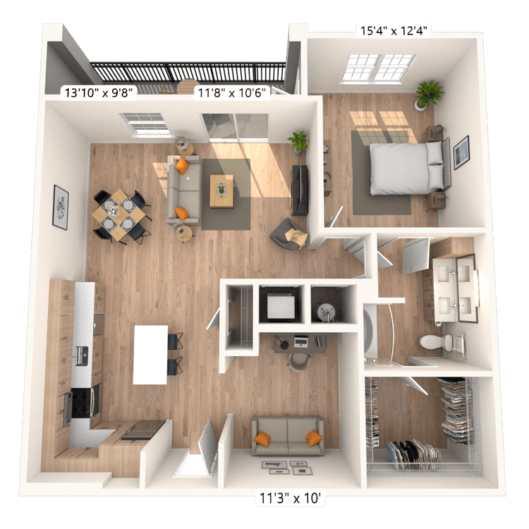 Floorplan image of unit 34106