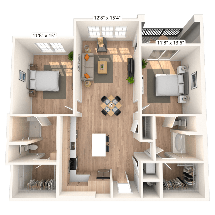 Floorplan image of unit 34303