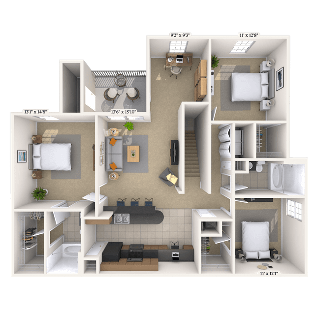 Floorplan image of unit 18202