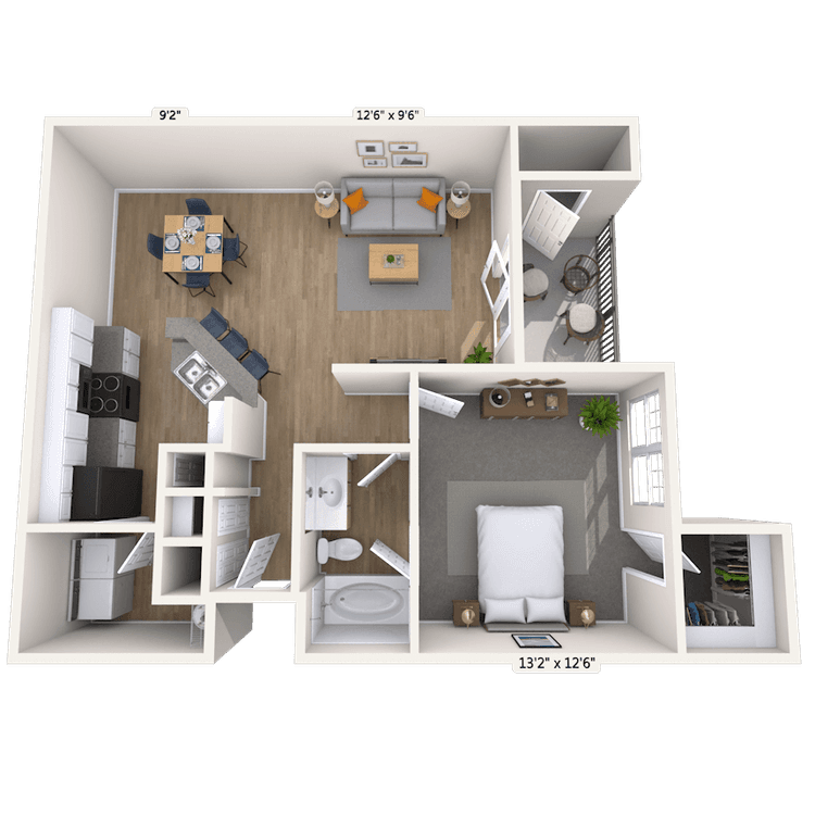 Floorplan image of unit 16-16