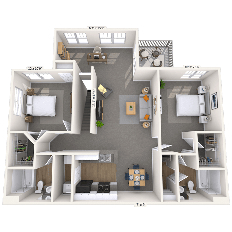 Floorplan image of unit 1-27