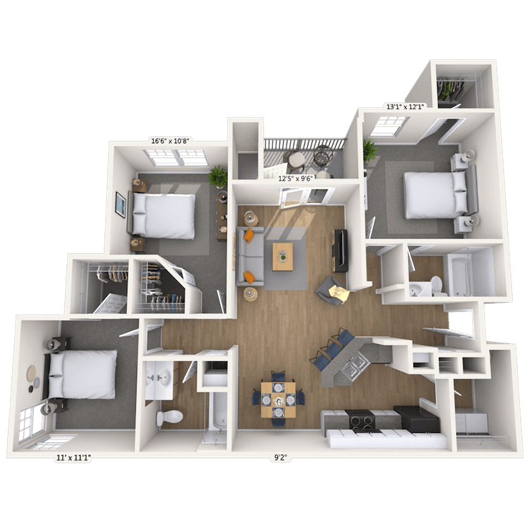 Floorplan image of unit 6-21