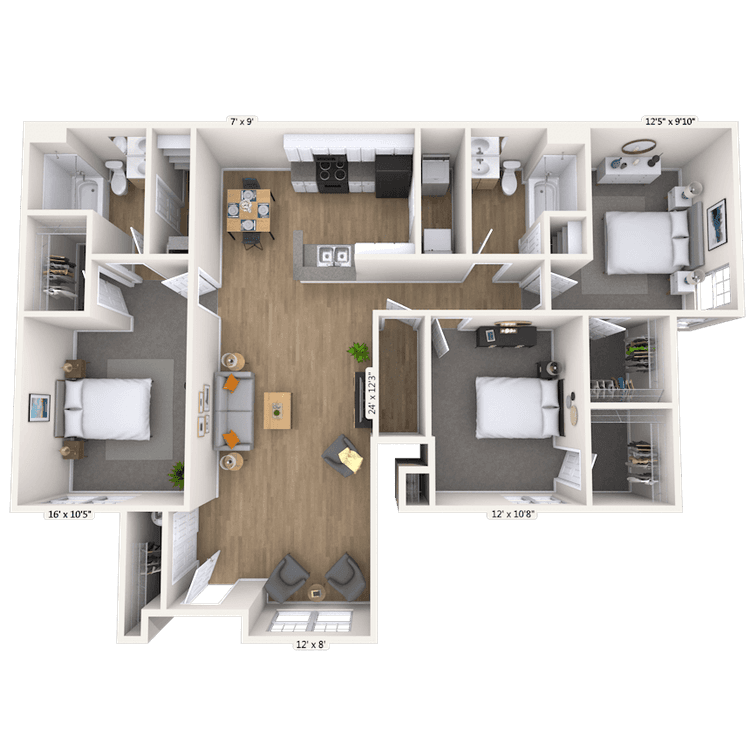 Floorplan image of unit 11-12