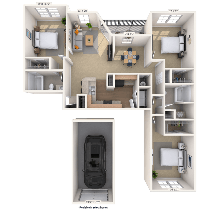 Floorplan image of unit 121236