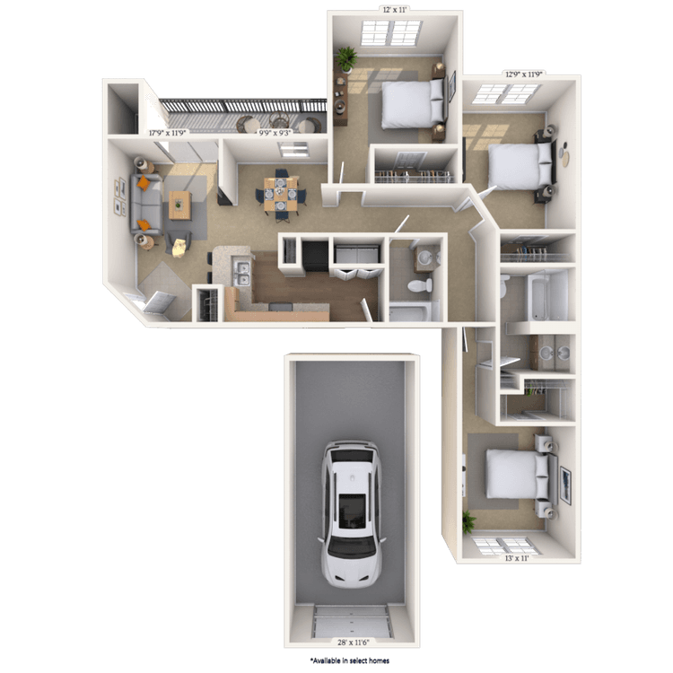 Floorplan image of unit 141416
