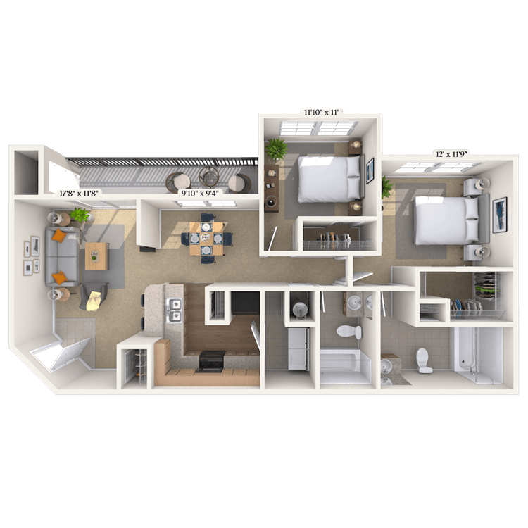 Floorplan image of unit 04431