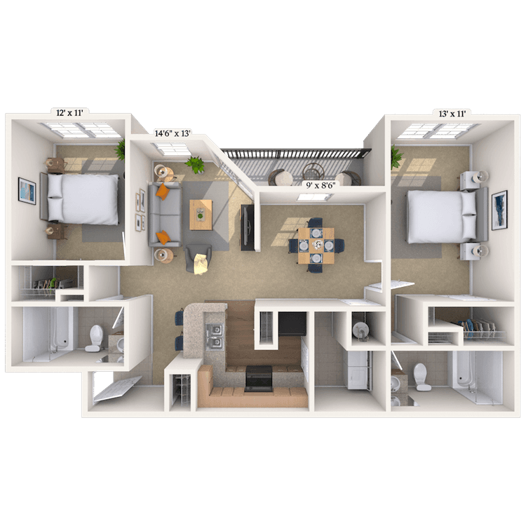 Floorplan image of unit 101037