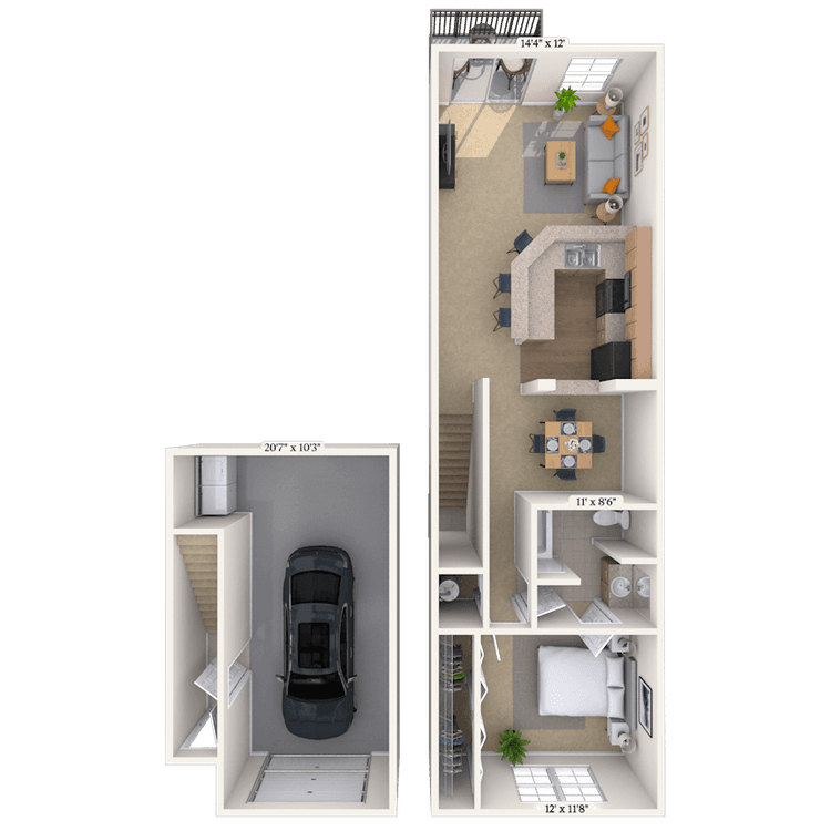 Floorplan image of unit 151506