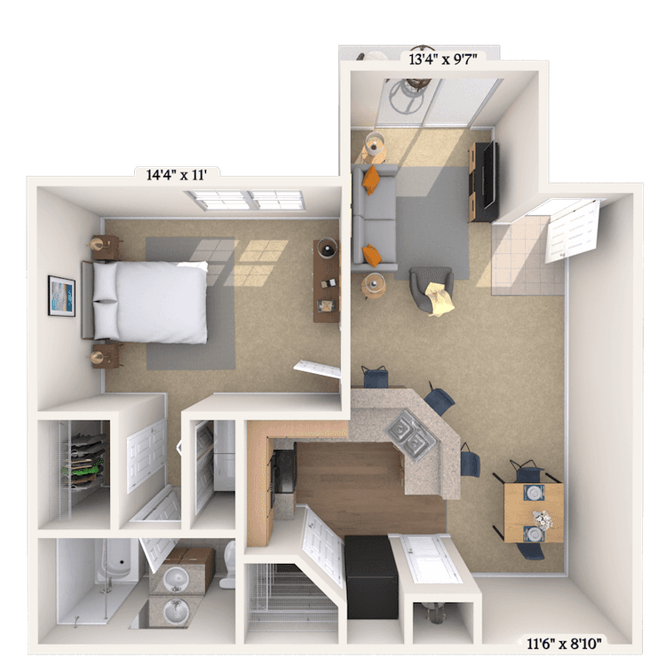 Floorplan image of unit 171703
