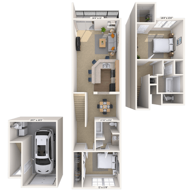 Floorplan image of unit 202007