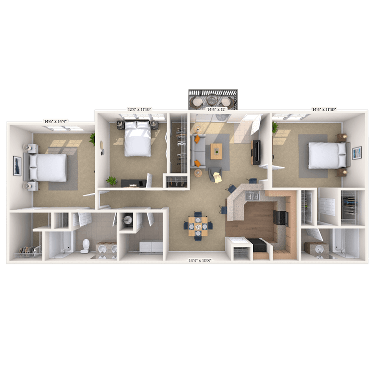 Floorplan image of unit 242403