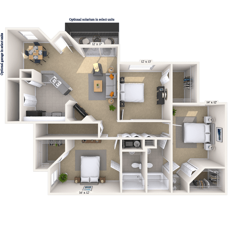 Floorplan image of unit 252514