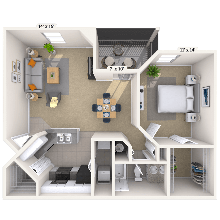 Floorplan image of unit 101012