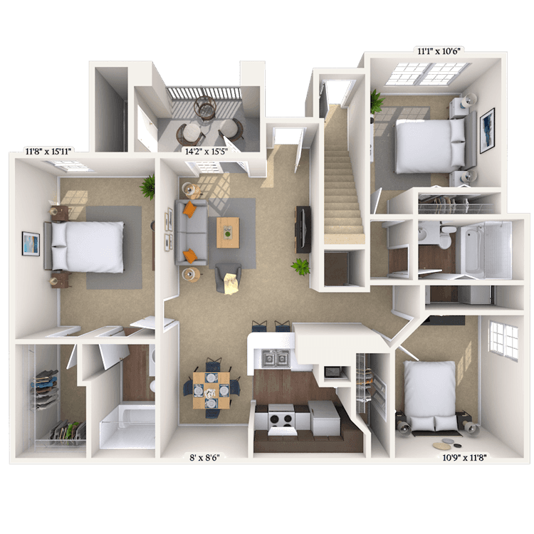 Floorplan image of unit 011319