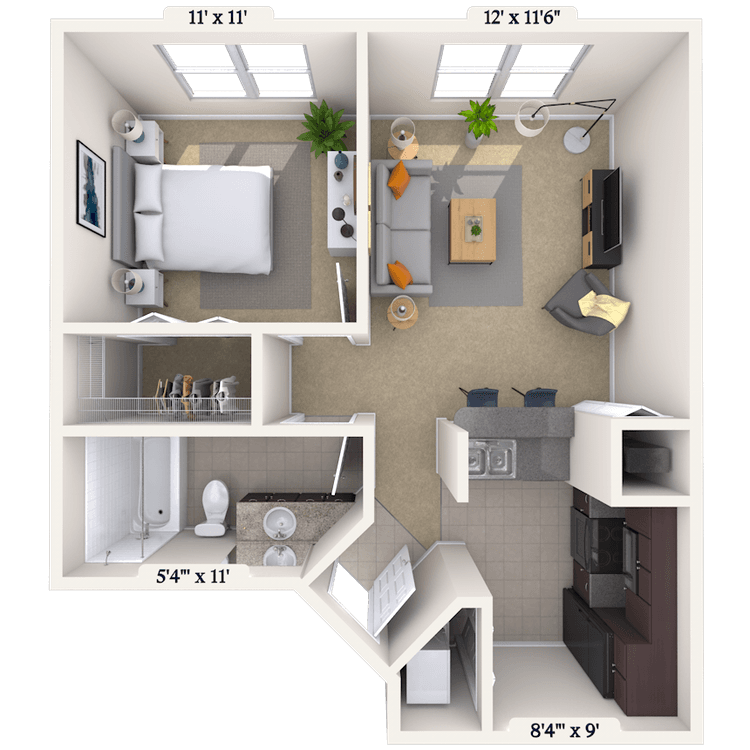 Floorplan image of unit 02225